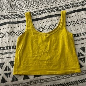 LARGE yellow crop top